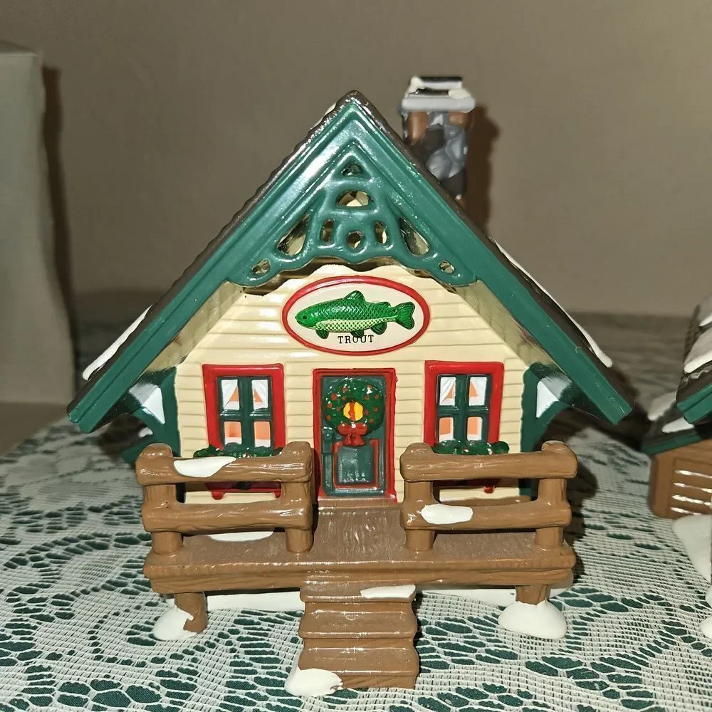 Set of 2 Department 56 Fisherman's Nook Cabin